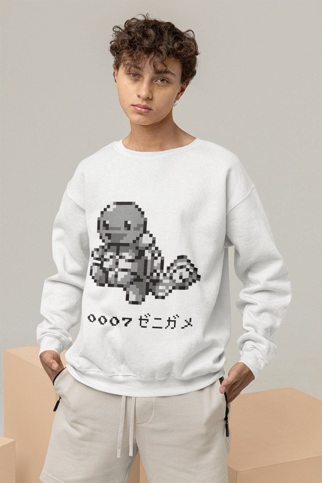 Red & Blue Sprites - PKMN003 - Sudadera Juvenil Cuello Redondo (8 - 14 años)