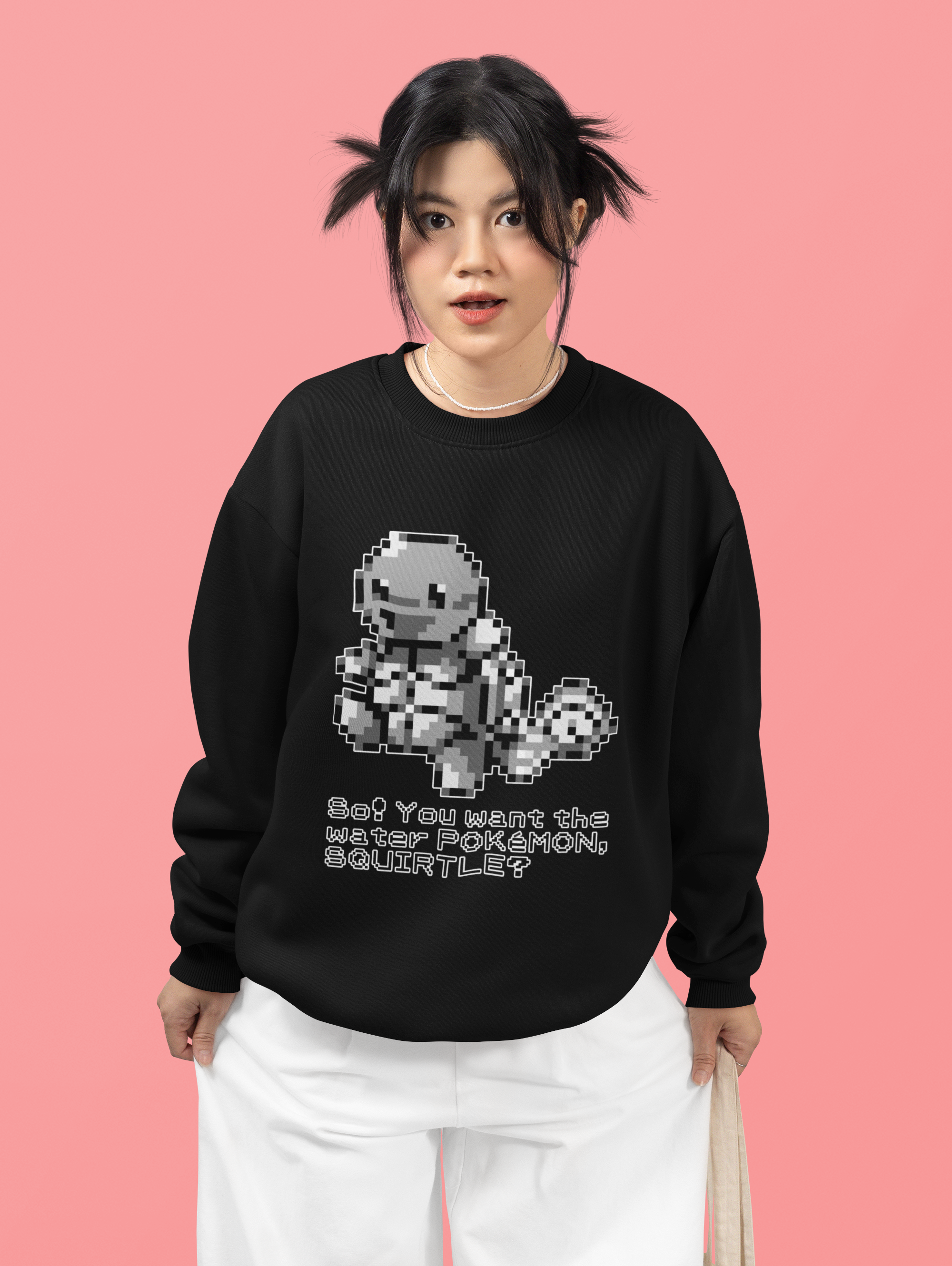 Red & Blue Sprites - So! - PKMN019 - Sudadera Juvenil Cuello Redondo (8 - 14 años)