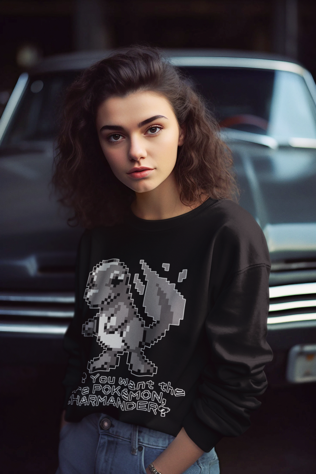 Red & Blue Sprites - So! - PKMN018 - Sudadera Juvenil Cuello Redondo (8 - 14 años)