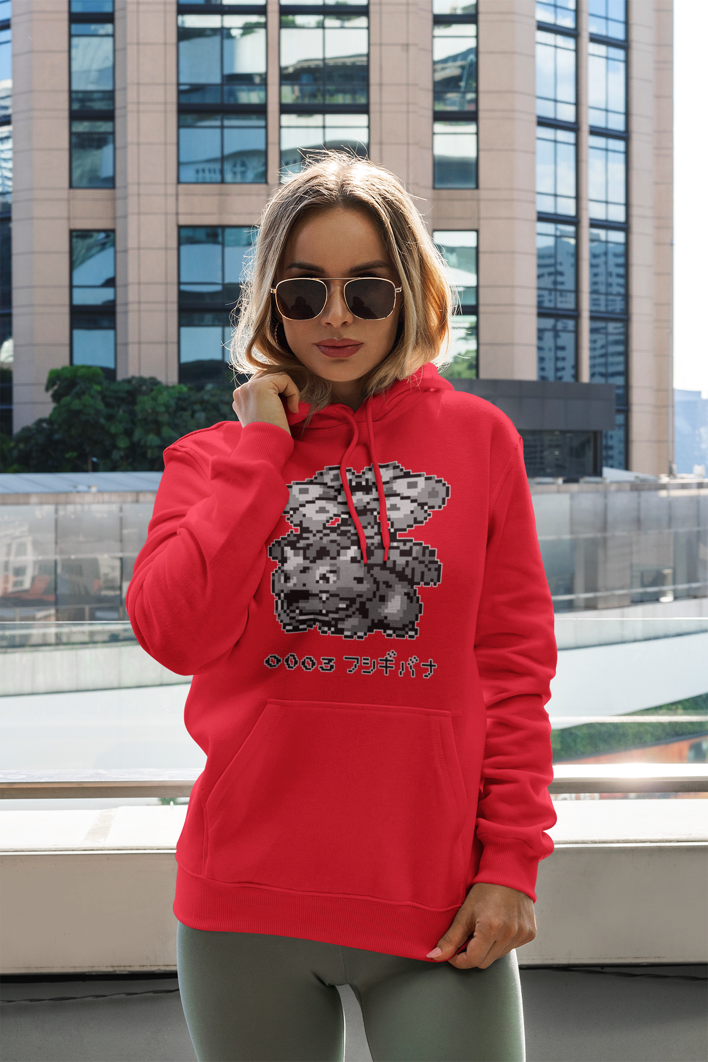 Red & Blue Sprites - PKMN007 - Sudadera con Capucha y Cangurera