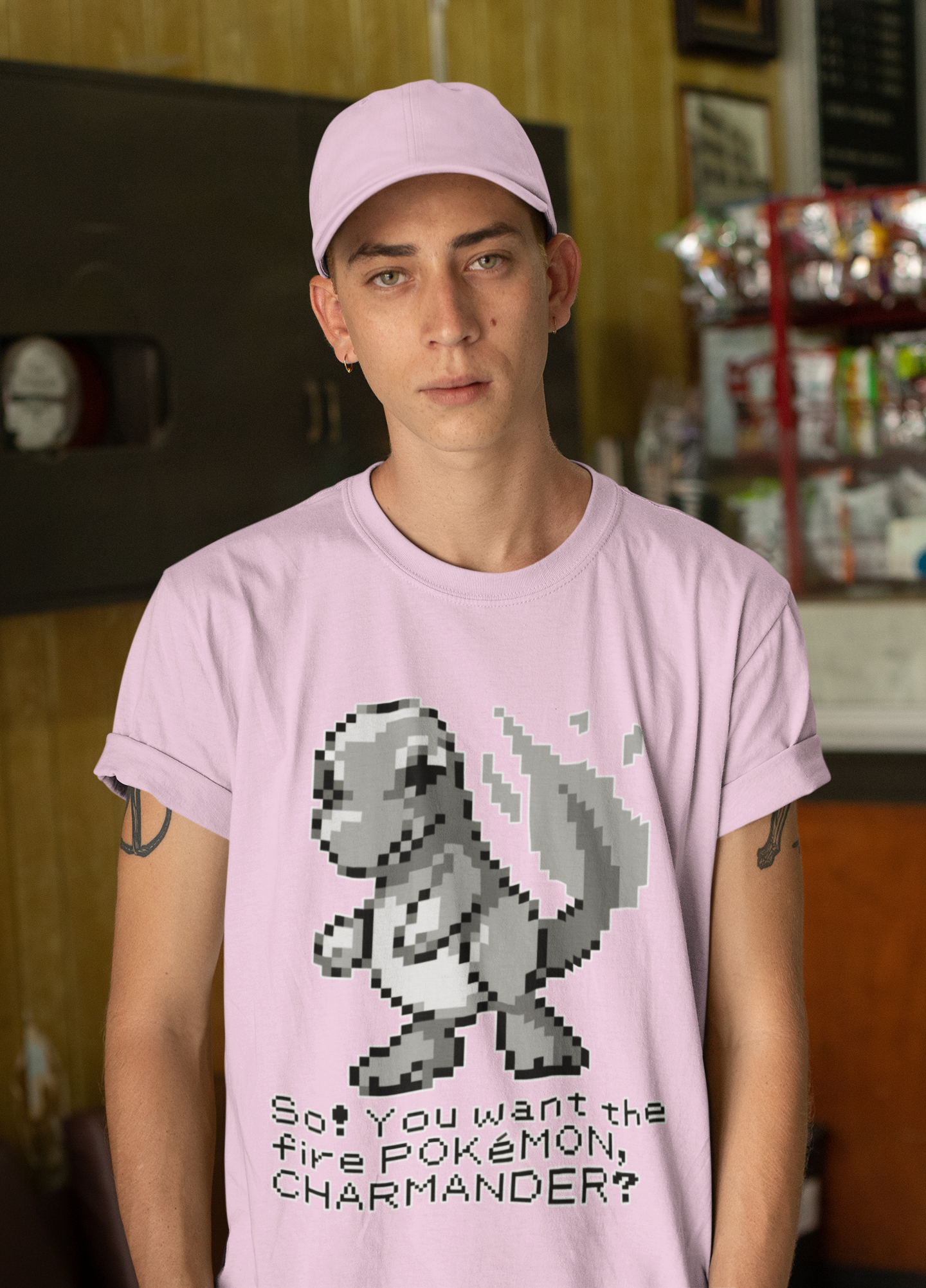 Red & Blue Sprites - So! - PKMN018 - Playera Cuello Redondo