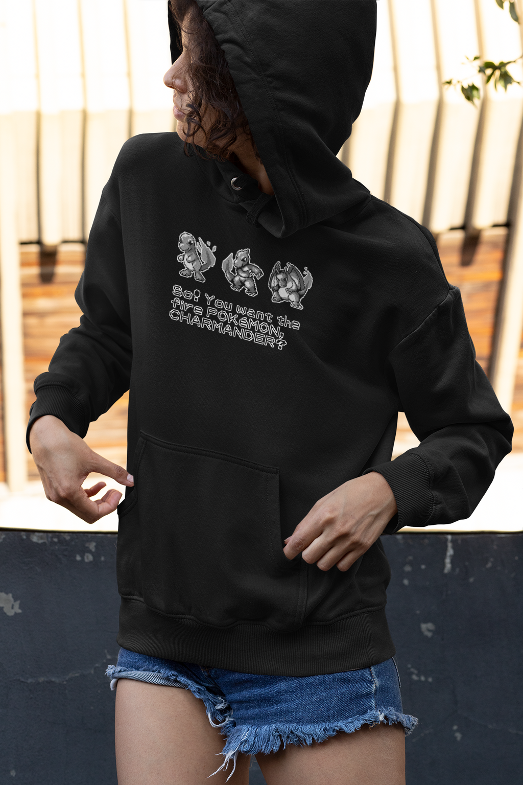 Red & Blue Sprites - So! - PKMN015 - Sudadera Juvenil con Capucha y Cangurera (8 - 14 años)