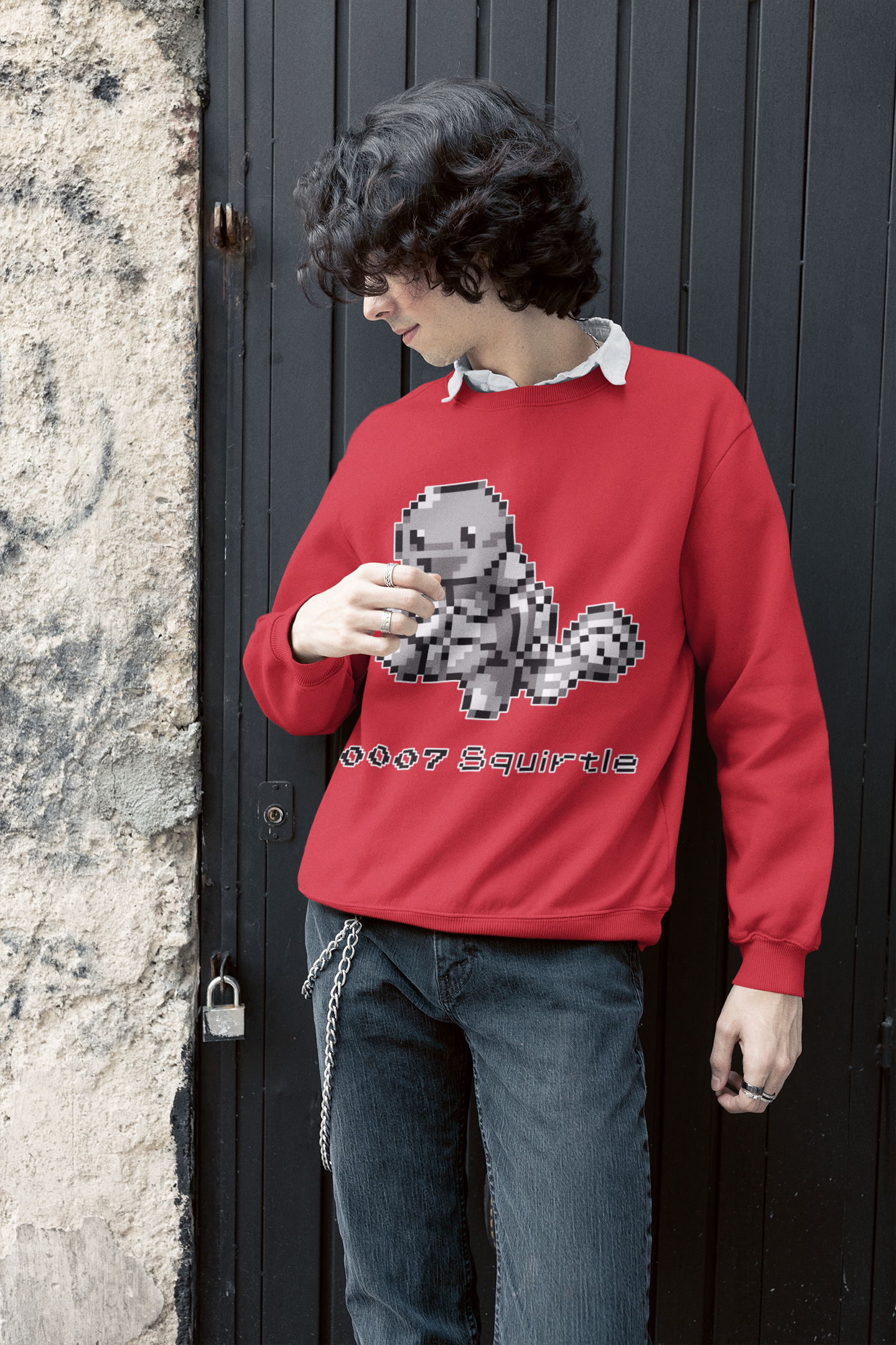 Red & Blue Sprites - PKMN006 - Sudadera Juvenil Cuello Redondo (8 - 14 años)