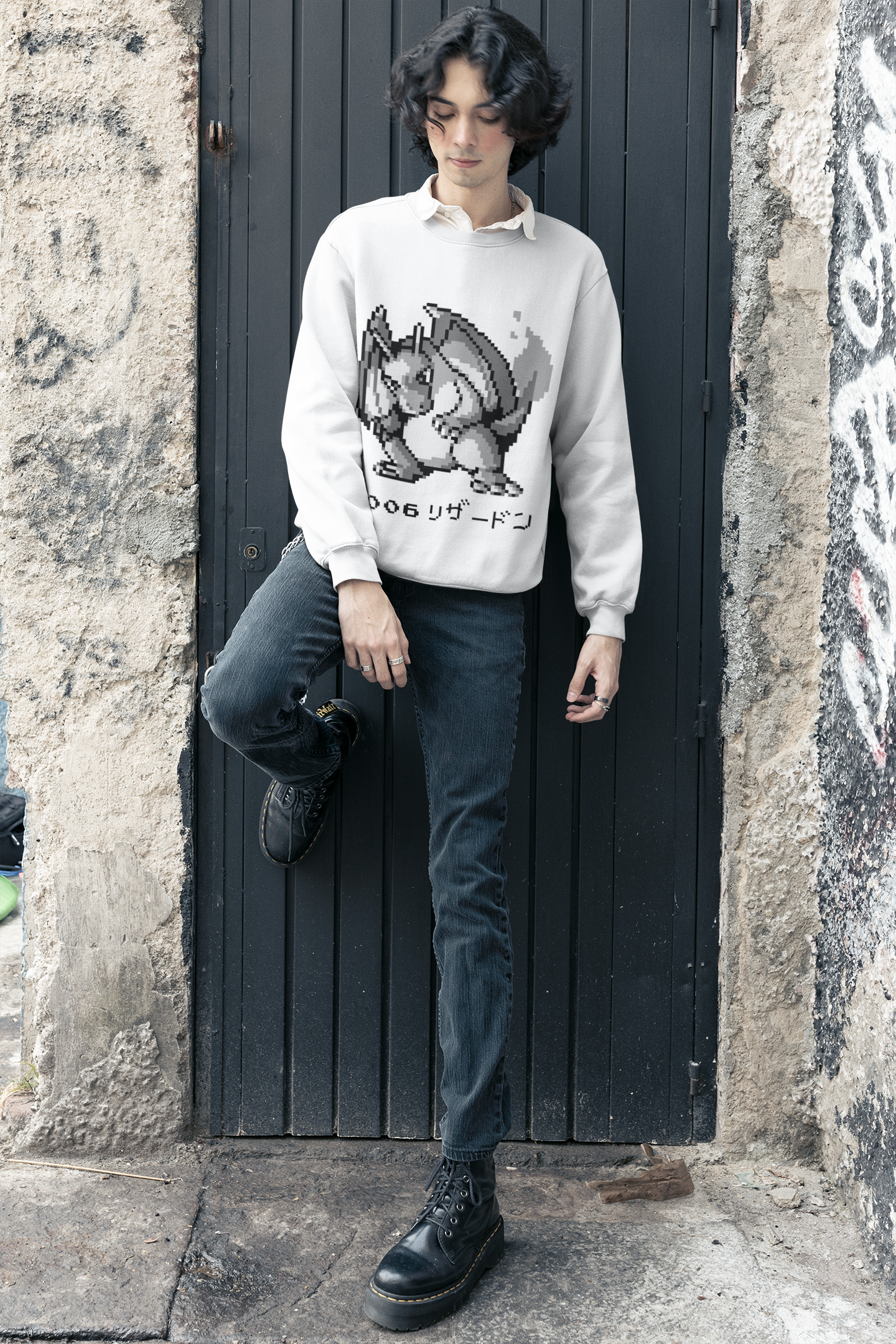 Red & Blue Sprites - PKMN009 - Sudadera Juvenil Cuello Redondo (8 - 14 años)