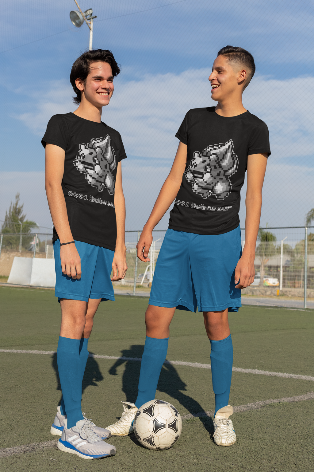 Red & Blue Sprites - PKMN004 - Playera Juvenil Cuello Redondo (8 - 14 años)
