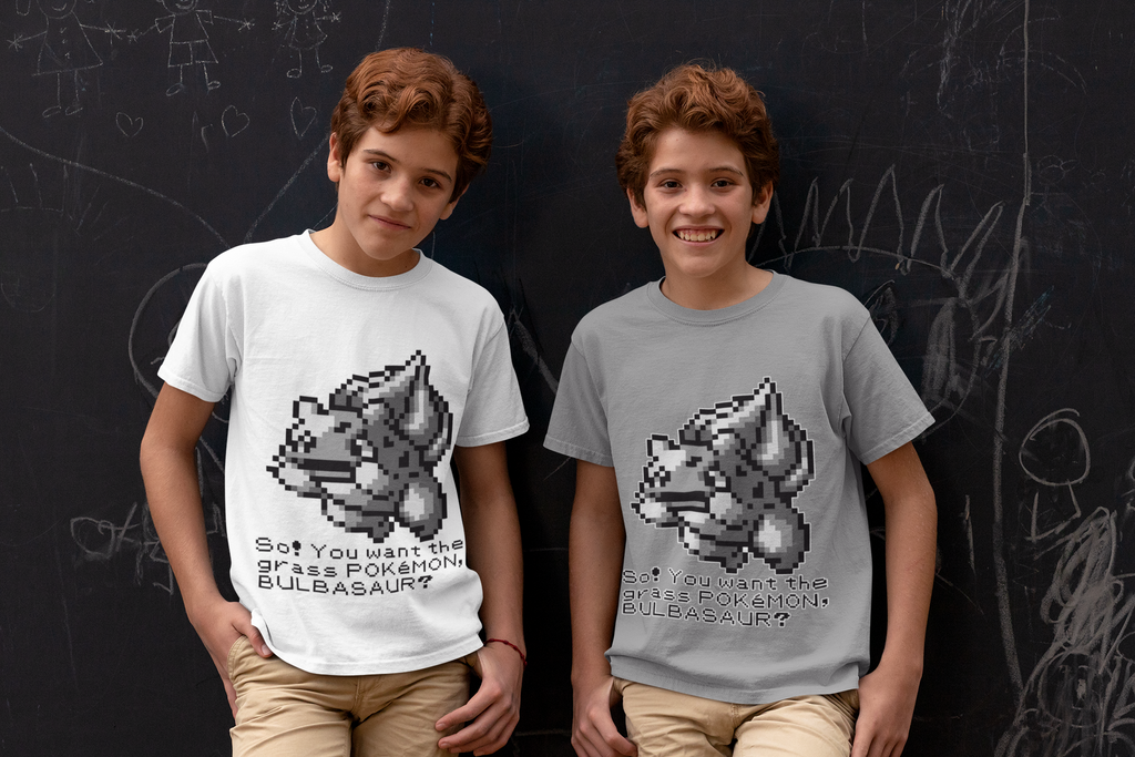 Red & Blue Sprites - So! - PKMN017 - Playera Juvenil Cuello Redondo (8 - 14 años)