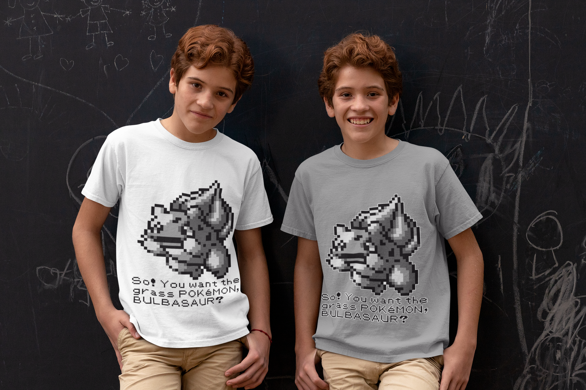 Red & Blue Sprites - So! - PKMN017 - Playera Juvenil Cuello Redondo (8 - 14 años)