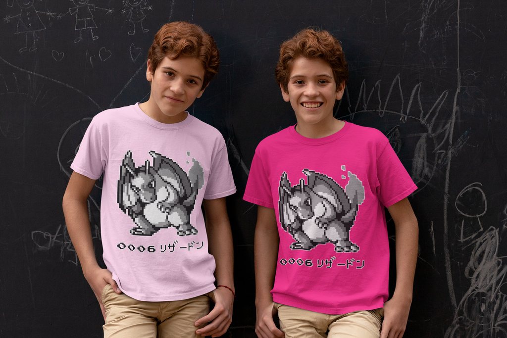 Red & Blue Sprites - PKMN009 - Playera Juvenil Cuello Redondo (8 - 14 años)