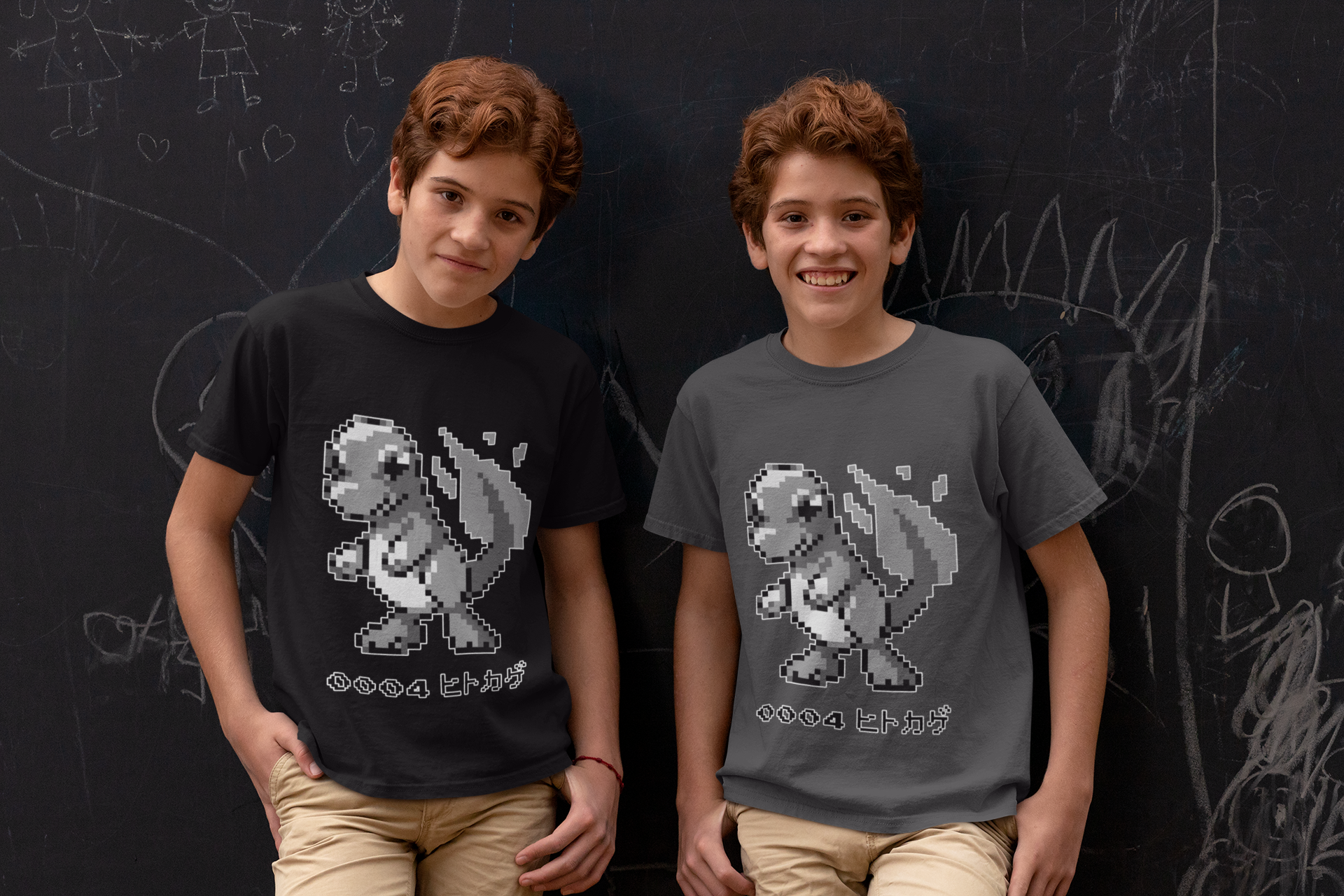 Red & Blue Sprites - PKMN002 - Playera Juvenil Cuello Redondo (8 - 14 años)