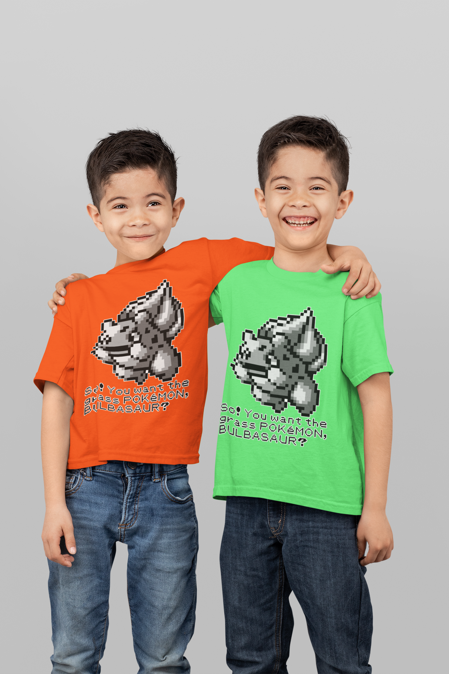 Red & Blue Sprites - So! - PKMN017 - Playera Infantil Cuello Redondo (4 - 7 años)