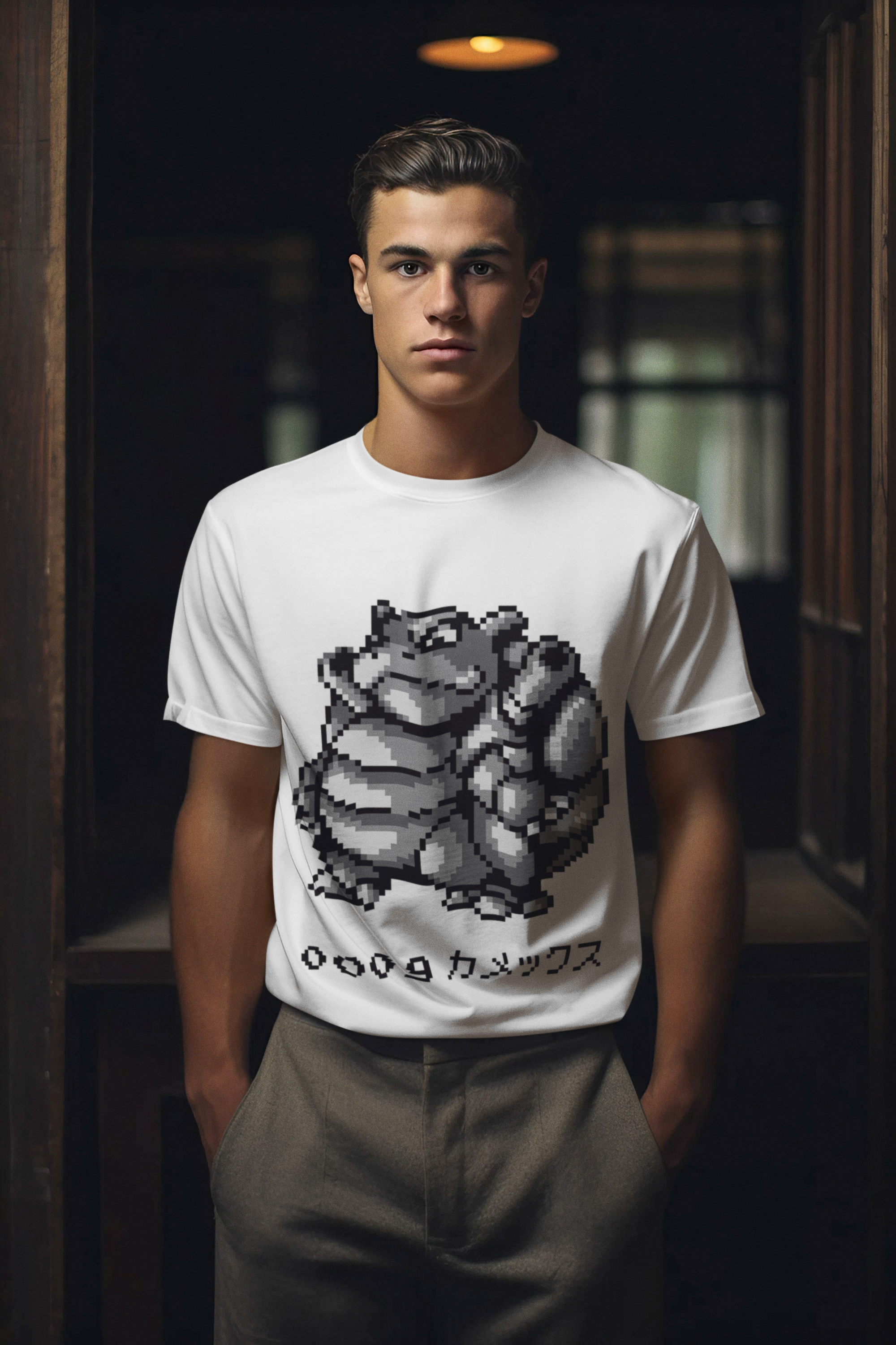 Red & Blue Sprites - PKMN011 - Playera Cuello Redondo