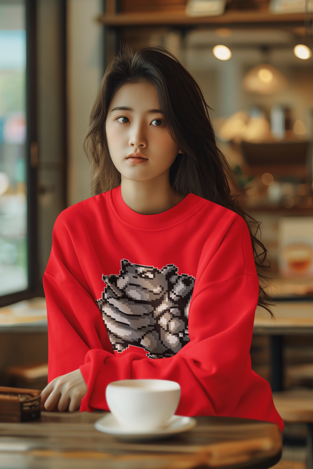 Red & Blue Sprites - PKMN011 - Sudadera Cuello Redondo