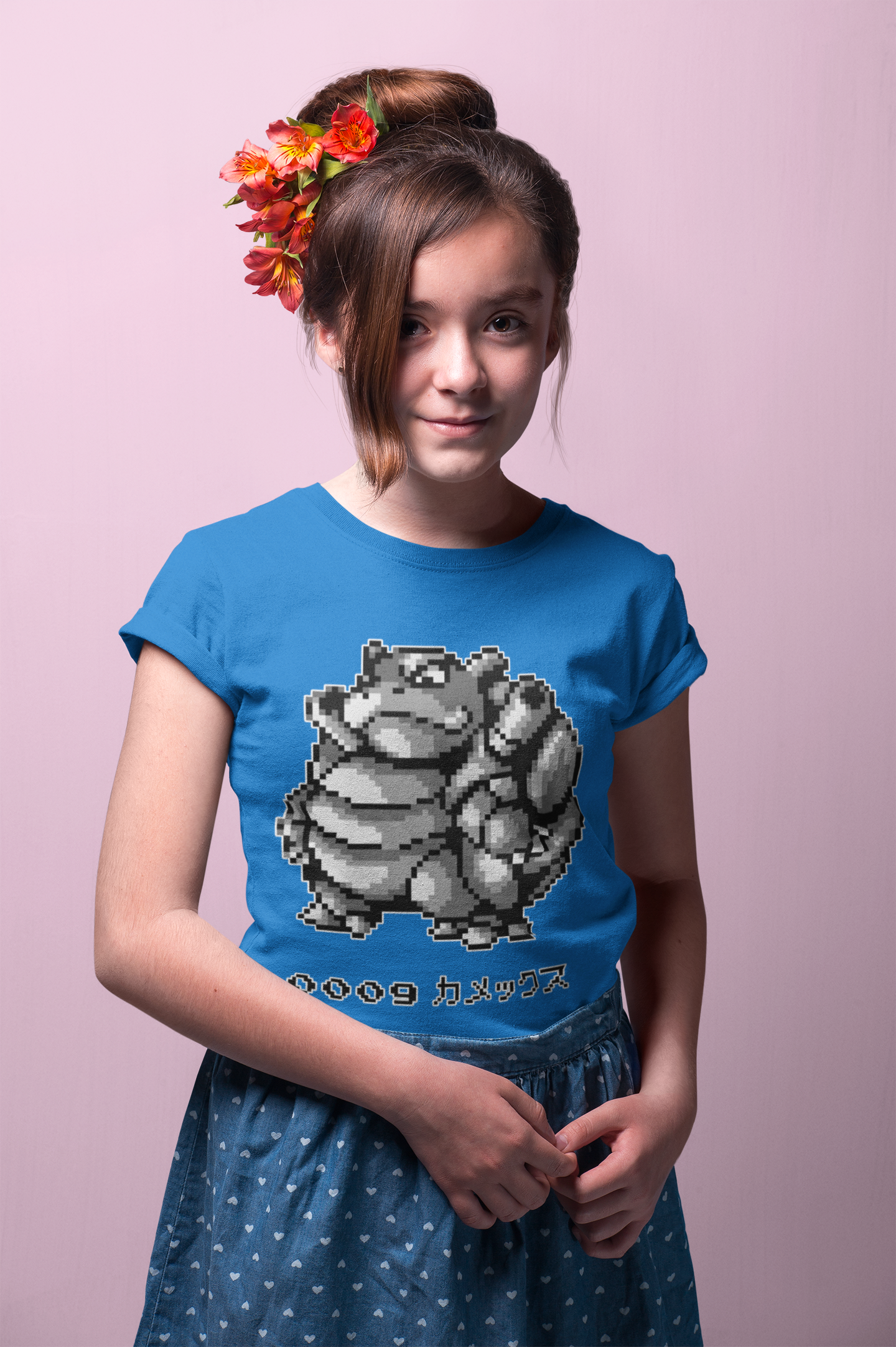 Red & Blue Sprites - PKMN011 - Playera Juvenil Cuello Redondo (8 - 14 años)