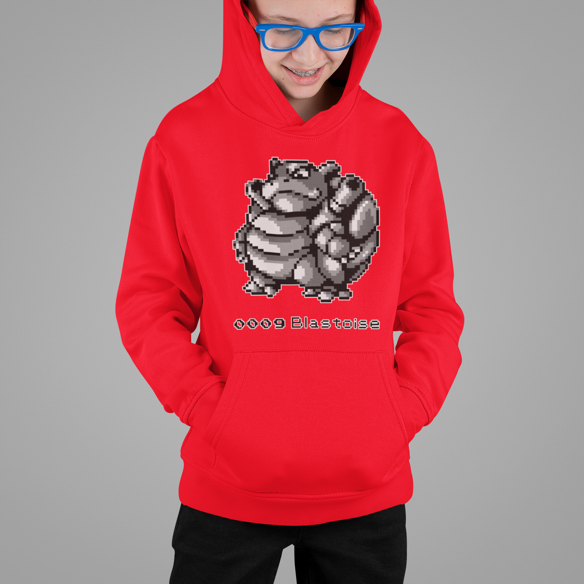 Red & Blue Sprites - PKMN012 - Sudadera Juvenil con Capucha y Cangurera (8 - 14 años)