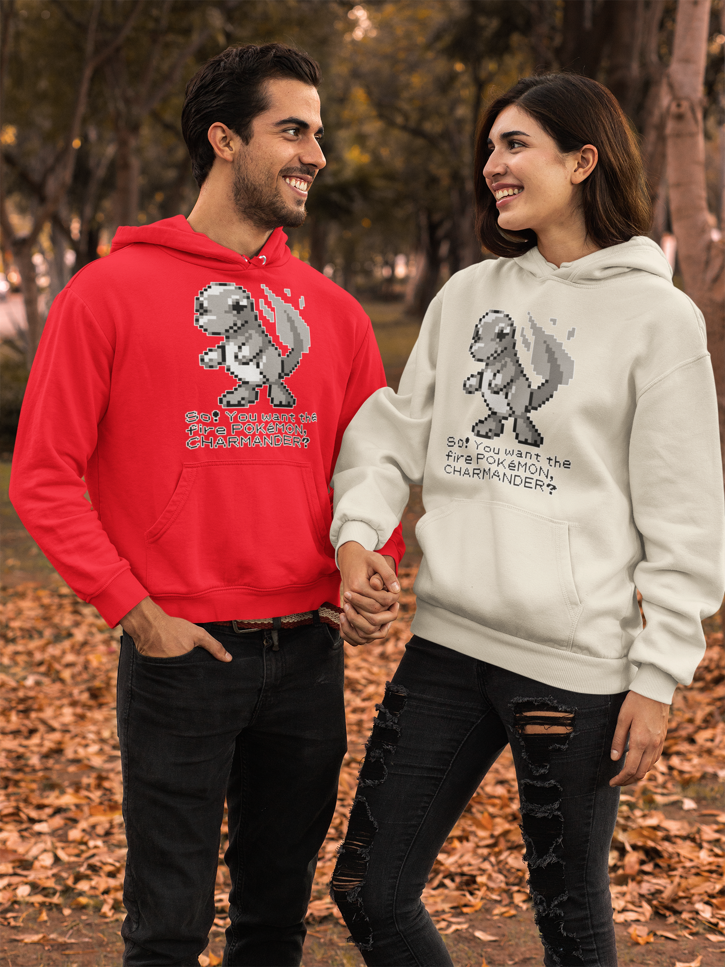 Red & Blue Sprites - So! - PKMN018 - Sudadera con Capucha y Cangurera