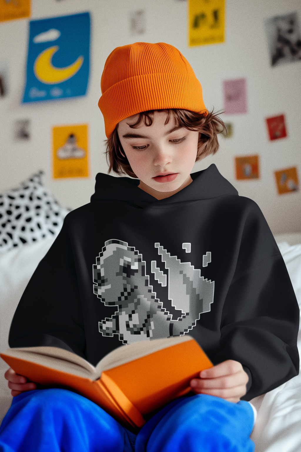 Red & Blue Sprites - So! - PKMN018 - Sudadera Juvenil con Capucha y Cangurera (8 - 14 años)