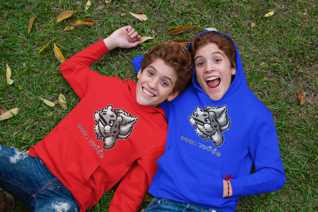 Red & Blue Sprites - PKMN001 - Sudadera Juvenil con Capucha y Cangurera (8 - 14 años)