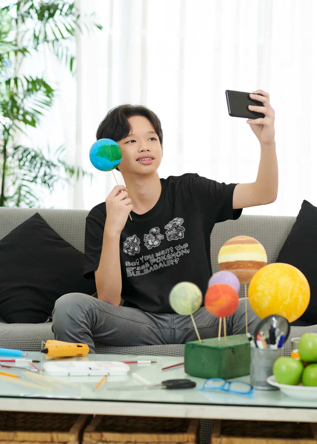 Red & Blue Sprites - So! - PKMN014 - Playera Juvenil Cuello Redondo (8 - 14 años)