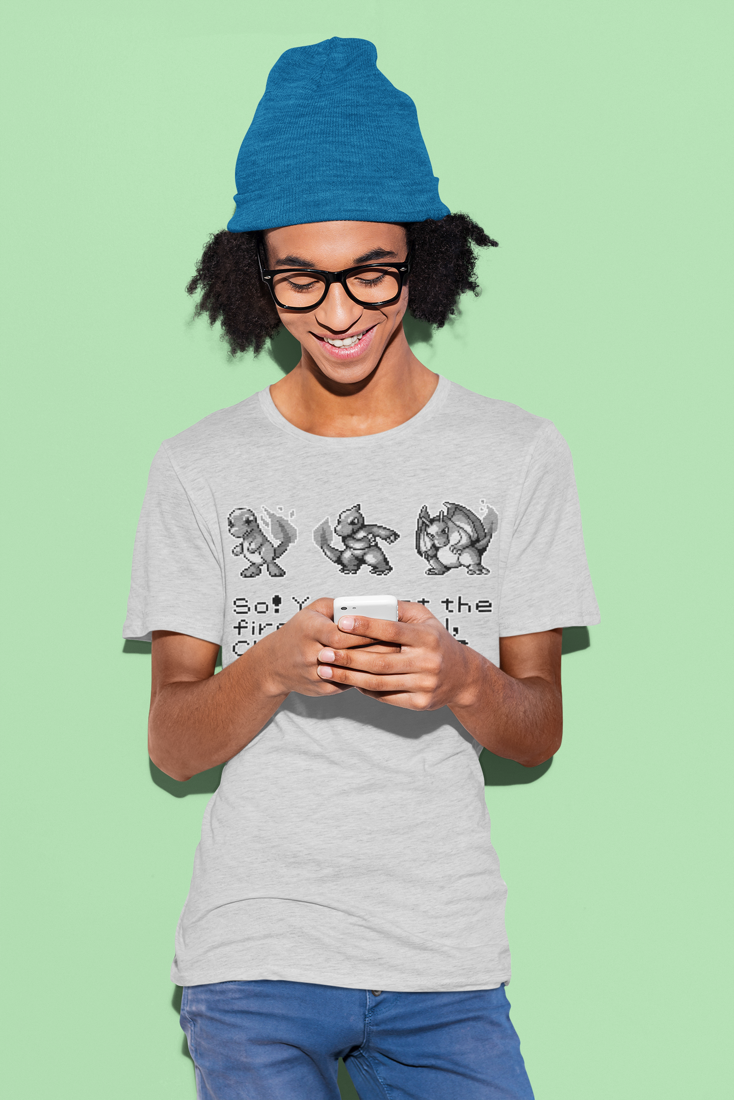 Red & Blue Sprites - So! - PKMN015 - Playera Juvenil Cuello Redondo (8 - 14 años)