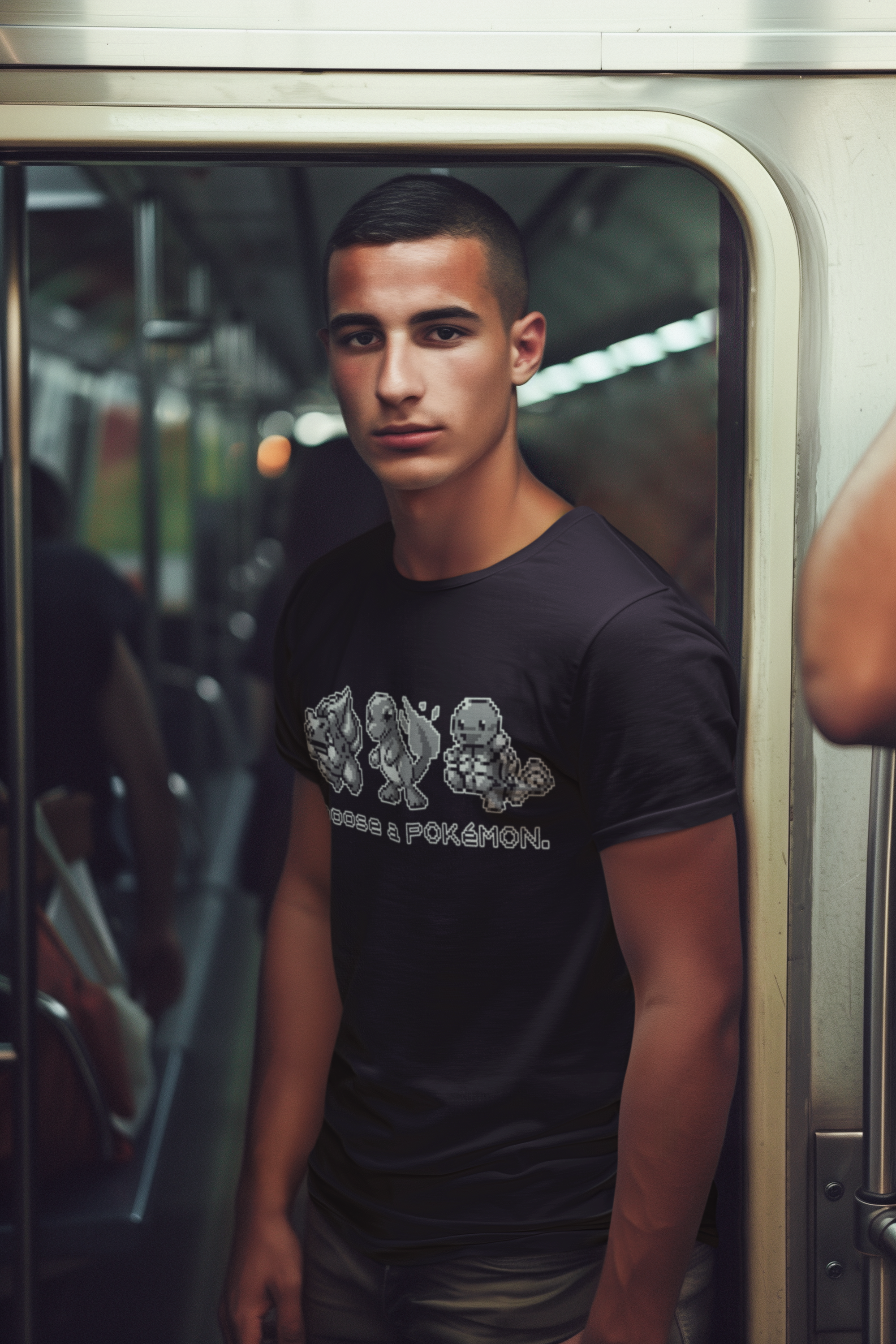 Red & Blue Sprites - CHOOSE - PKMN013 - Playera Cuello Redondo