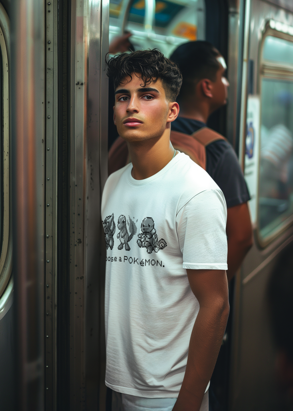 Red & Blue Sprites - CHOOSE - PKMN013 - Playera Cuello Redondo