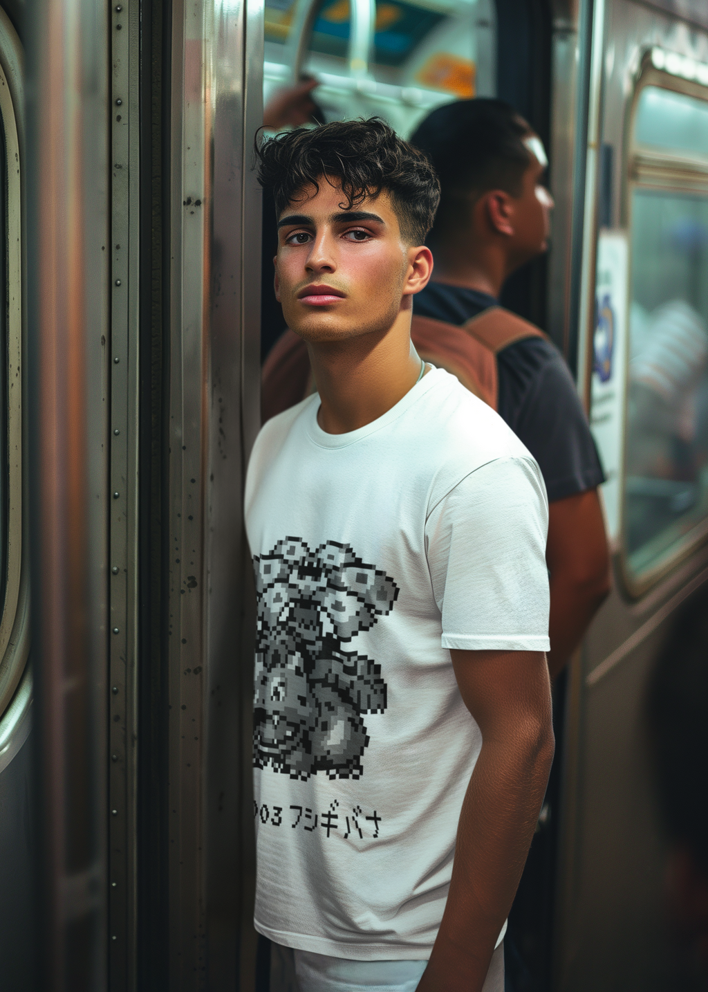 Red & Blue Sprites - PKMN007 - Playera Cuello Redondo