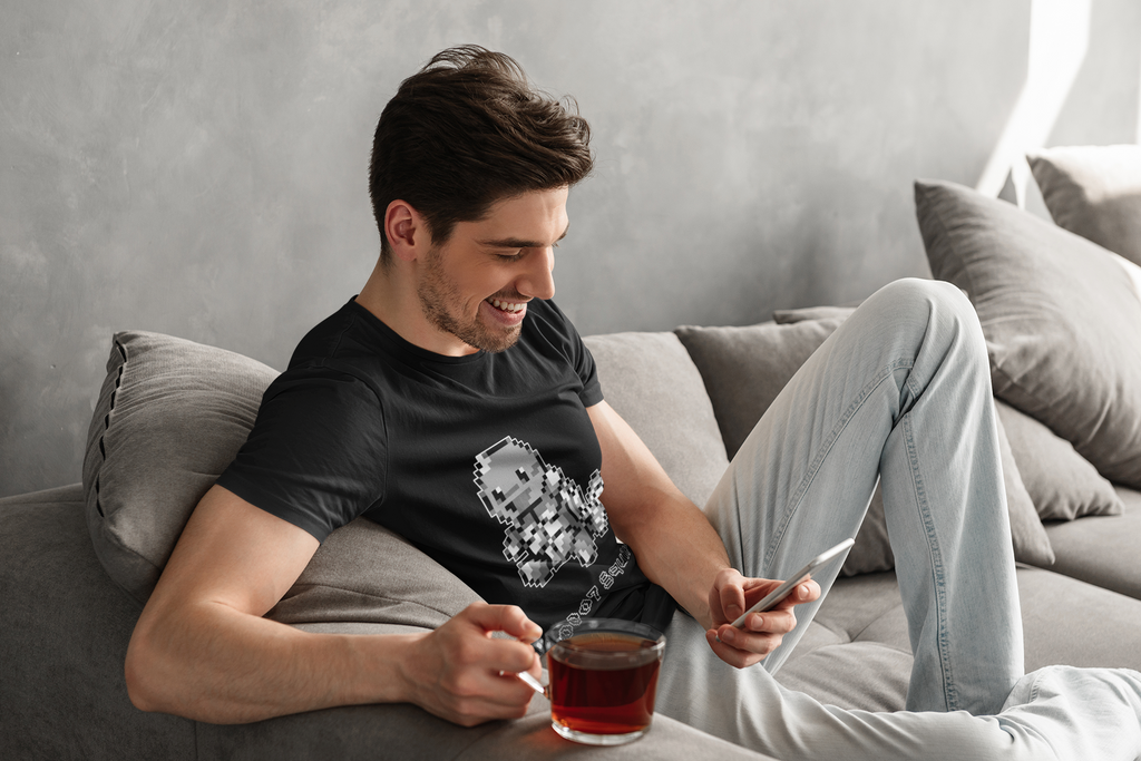 Red & Blue Sprites - PKMN006 - Playera Cuello Redondo