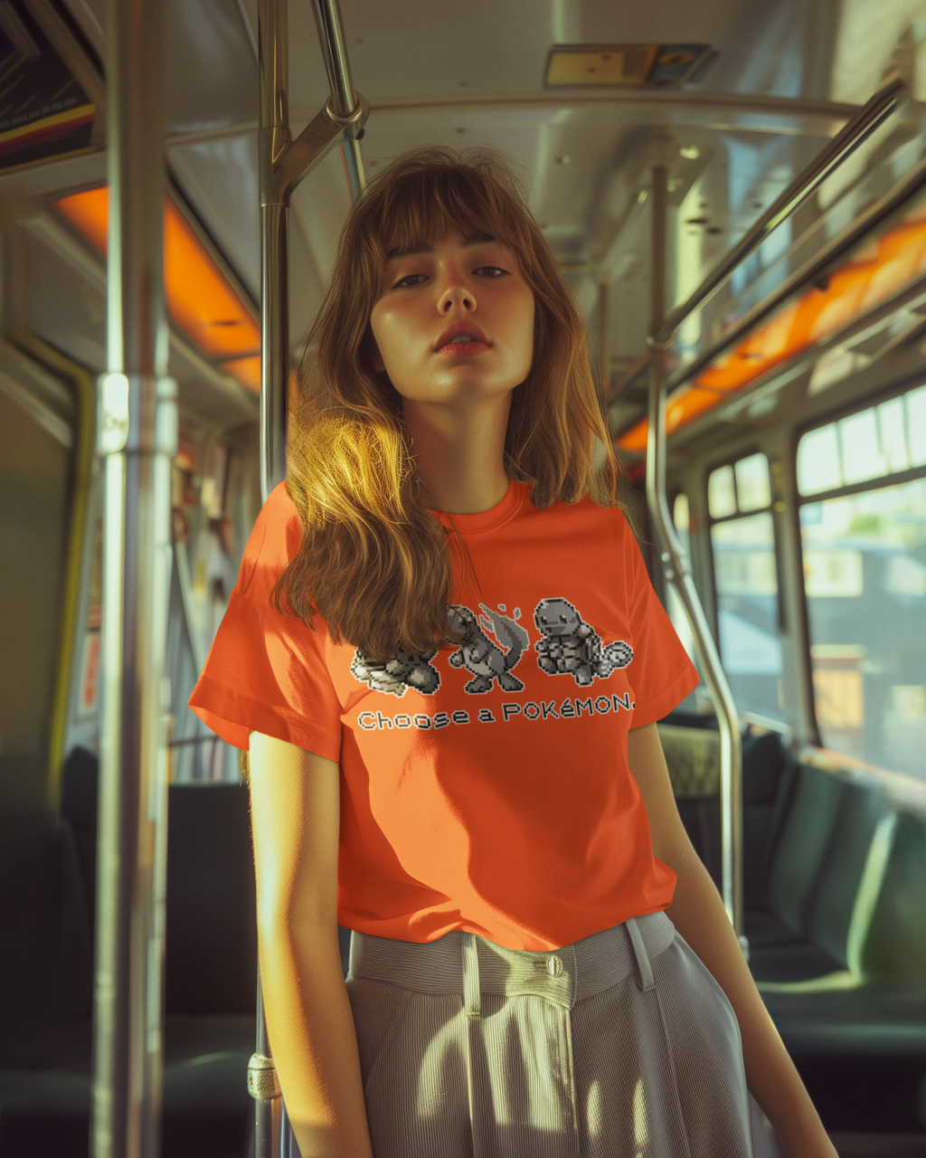 Red & Blue Sprites - CHOOSE - PKMN013 - Playera Cuello Redondo