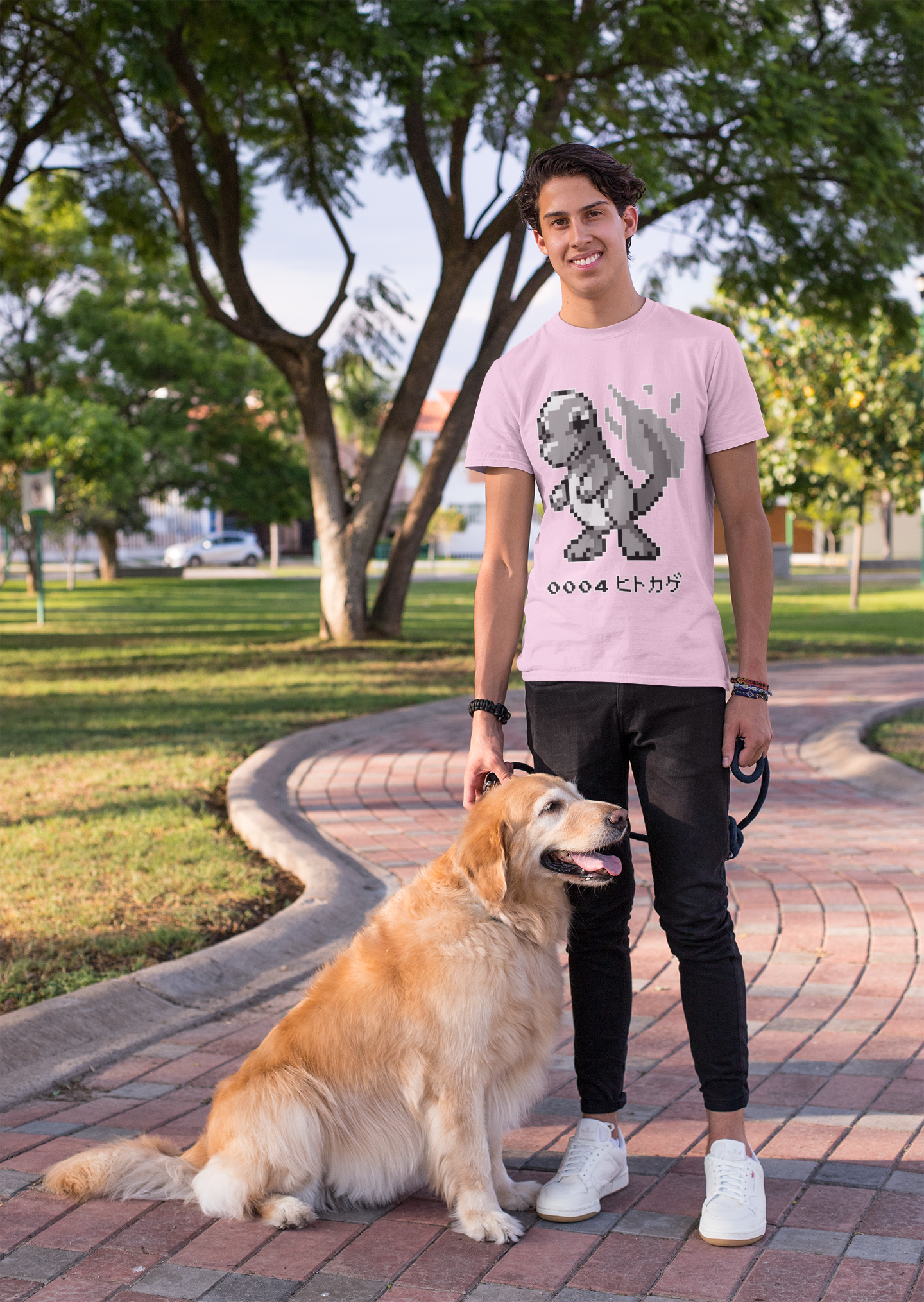 Red & Blue Sprites - PKMN002 - Playera Cuello Redondo