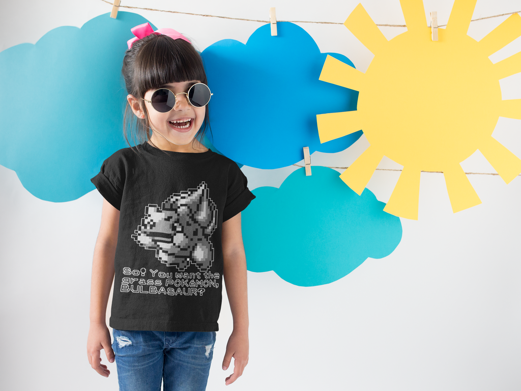 Red & Blue Sprites - So! - PKMN017 - Playera Infantil Cuello Redondo (4 - 7 años)