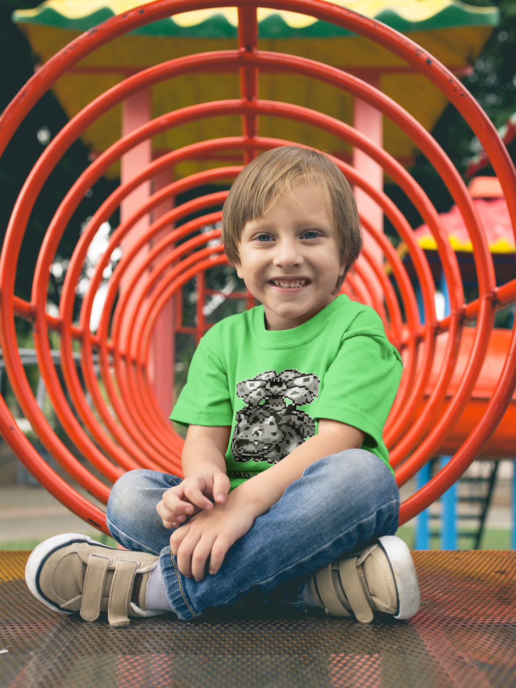 Red & Blue Sprites - PKMN008 - Playera Infantil Cuello Redondo (4 - 7 años)