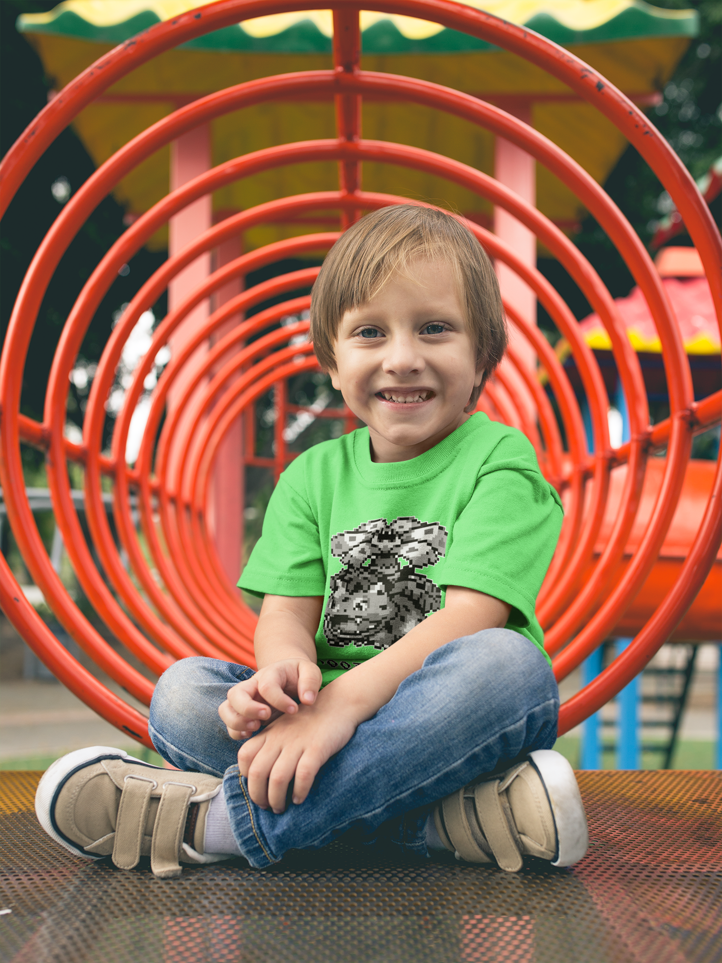 Red & Blue Sprites - PKMN008 - Playera Infantil Cuello Redondo (4 - 7 años)