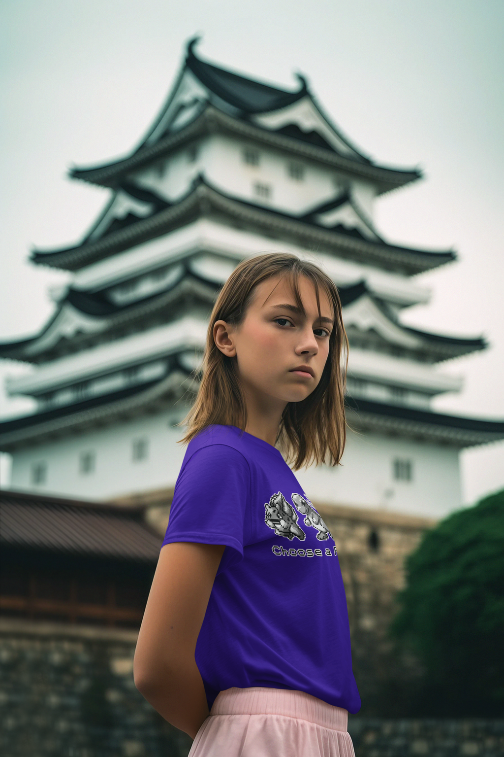 Red & Blue Sprites - CHOOSE - PKMN013 - Playera Juvenil Cuello Redondo (8 - 14 años)