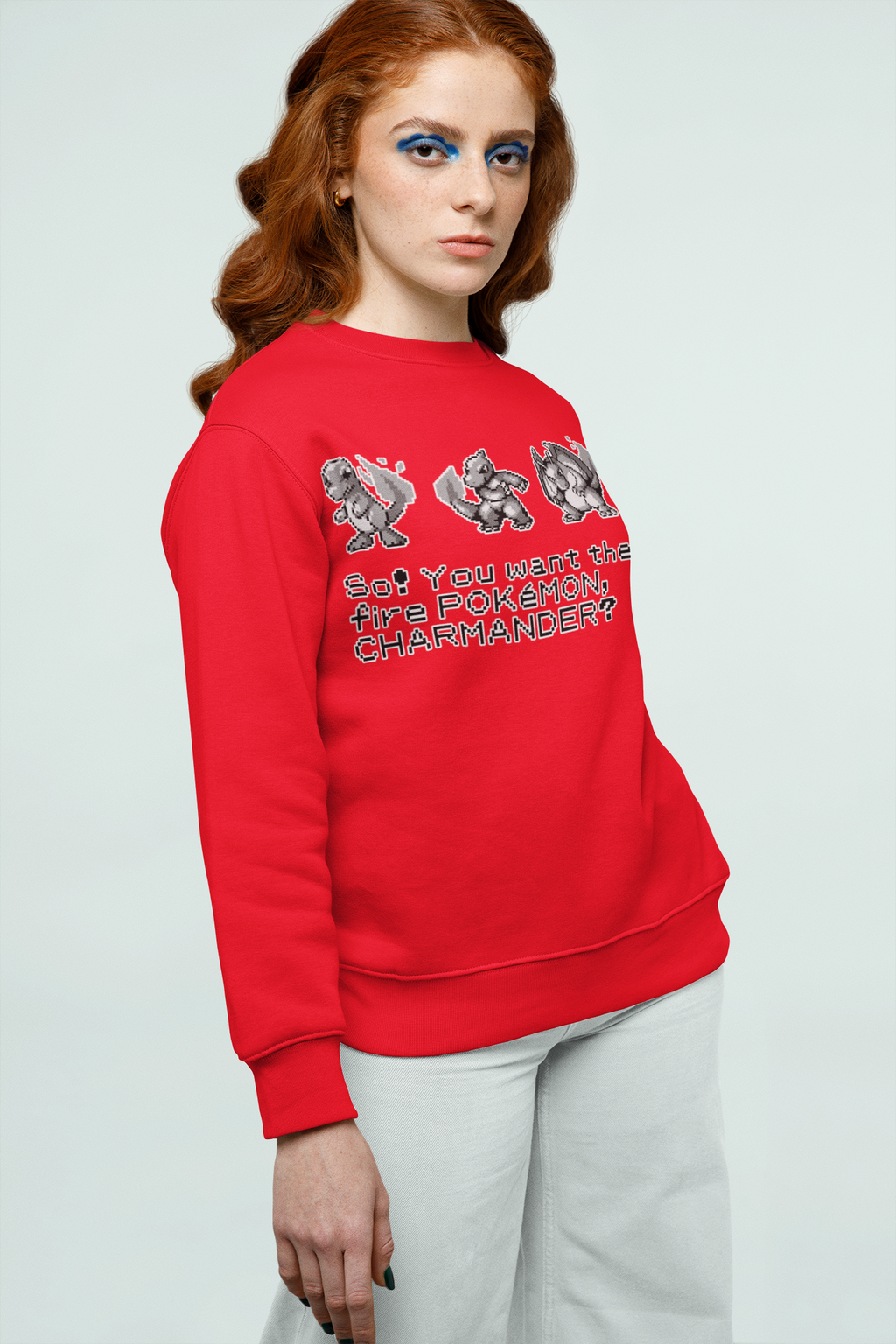 Red & Blue Sprites - So! - PKMN015 - Sudadera Cuello Redondo