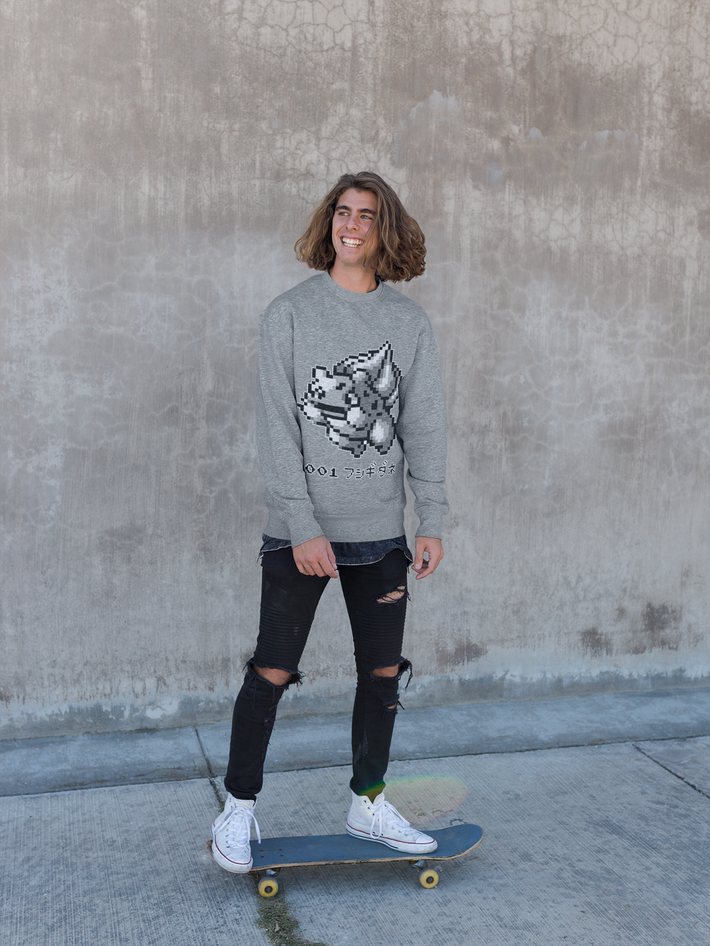 Red & Blue Sprites - PKMN001 - Sudadera Cuello Redondo