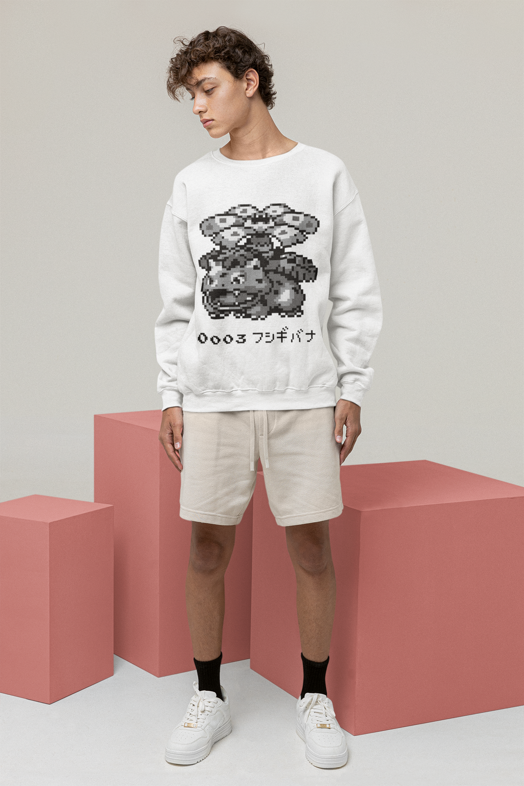 Red & Blue Sprites - PKMN007 - Sudadera Juvenil Cuello Redondo (8 - 14 años)