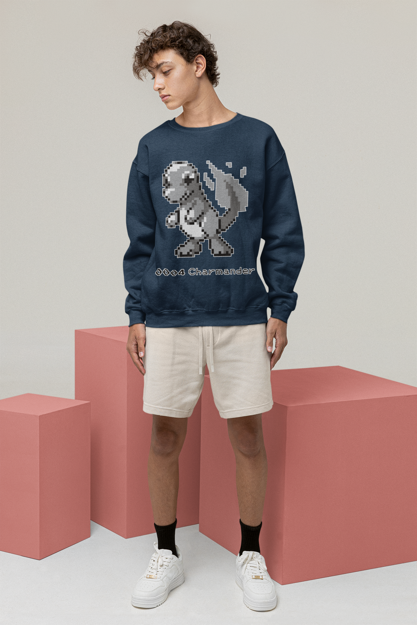 Red & Blue Sprites - PKMN005 - Sudadera Juvenil Cuello Redondo (8 - 14 años)