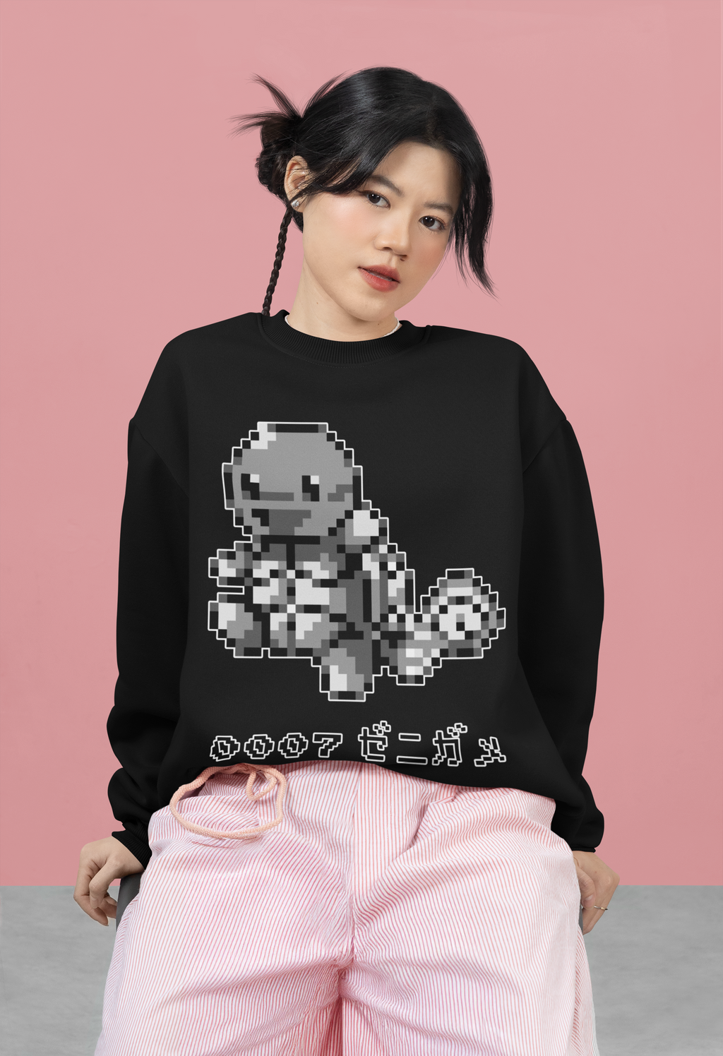 Red & Blue Sprites - PKMN003 - Sudadera Juvenil Cuello Redondo (8 - 14 años)