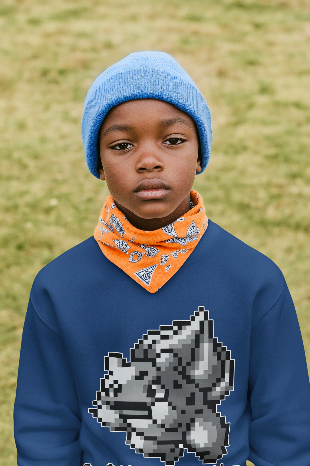Red & Blue Sprites - So! - PKMN017 - Sudadera Infantil Cuello Redondo (4 - 7 años)