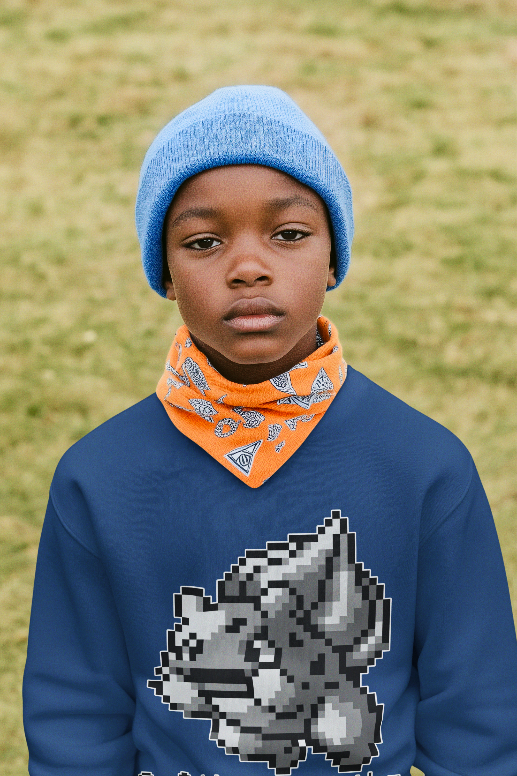 Red & Blue Sprites - So! - PKMN017 - Sudadera Infantil Cuello Redondo (4 - 7 años)