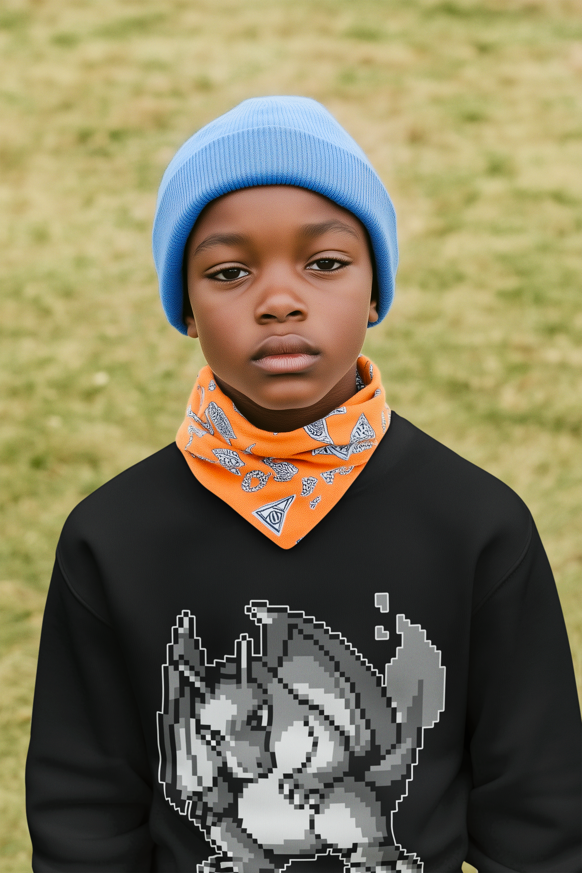 Red & Blue Sprites - PKMN009 - Sudadera Infantil Cuello Redondo (4 - 7 años)