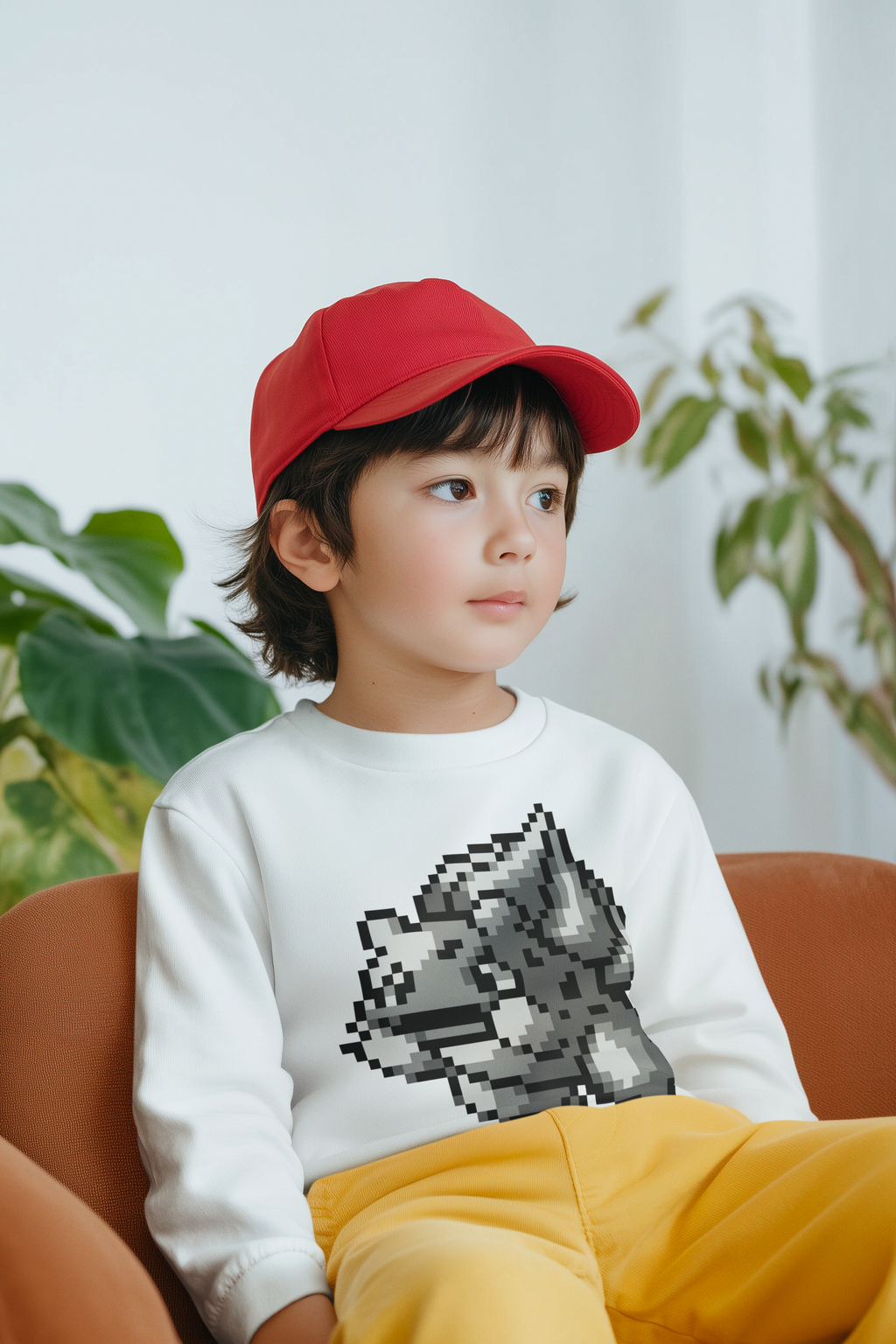 Red & Blue Sprites - PKMN004 - Sudadera Infantil Cuello Redondo (4 - 7 años)