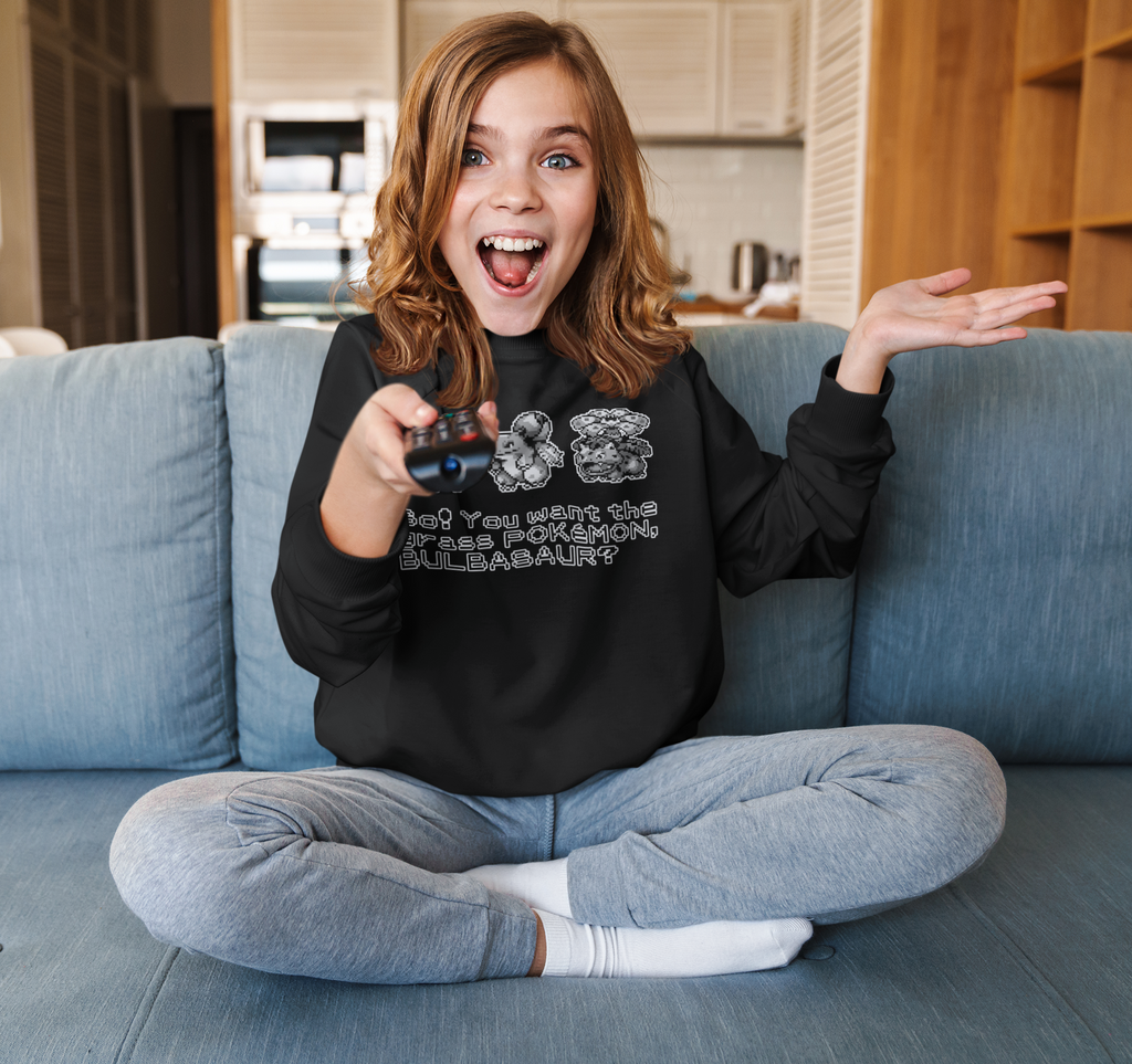 Red & Blue Sprites - So! - PKMN014 - Sudadera Infantil Cuello Redondo (4 - 7 años)