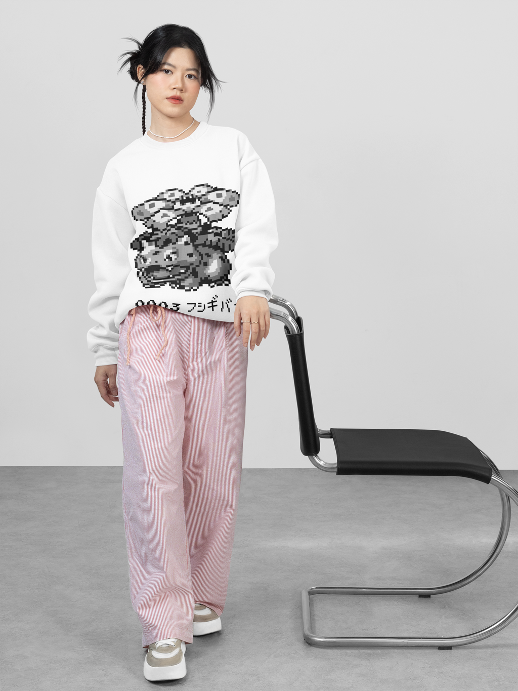 Red & Blue Sprites - PKMN007 - Sudadera Juvenil Cuello Redondo (8 - 14 años)