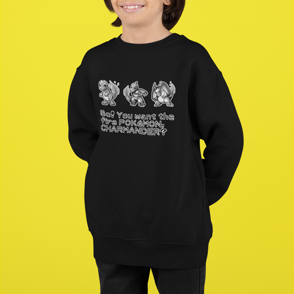 Red & Blue Sprites - So! - PKMN015 - Sudadera Infantil Cuello Redondo (4 - 7 años)