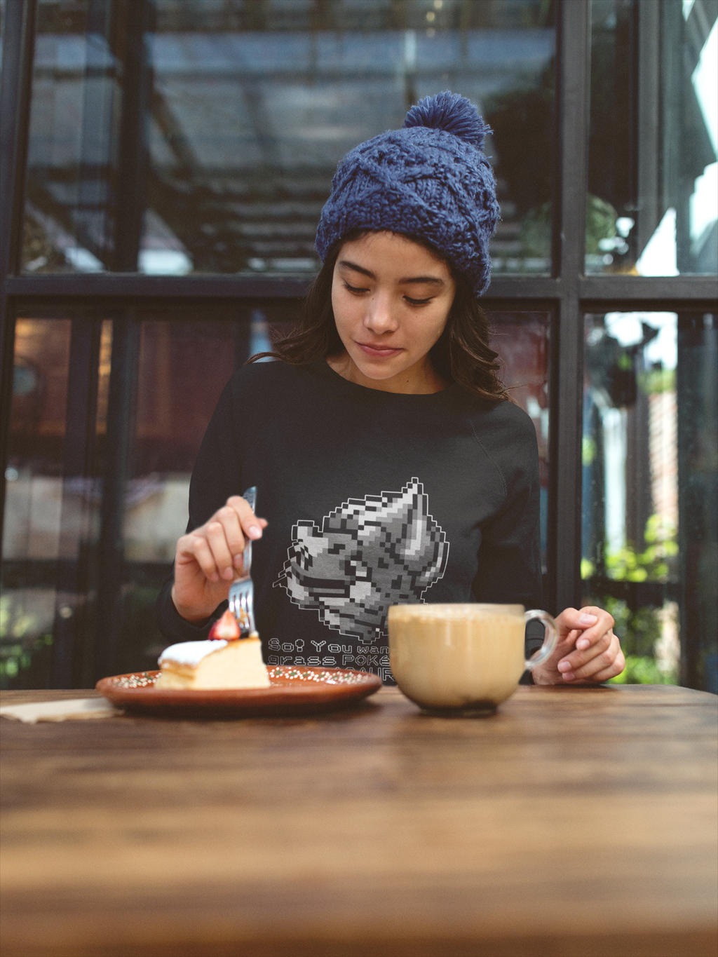 Red & Blue Sprites - So! - PKMN017 - Sudadera Juvenil Cuello Redondo (8 - 14 años)