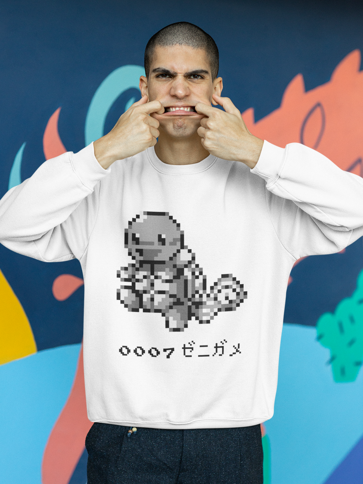 Red & Blue Sprites - PKMN003 - Sudadera Cuello Redondo