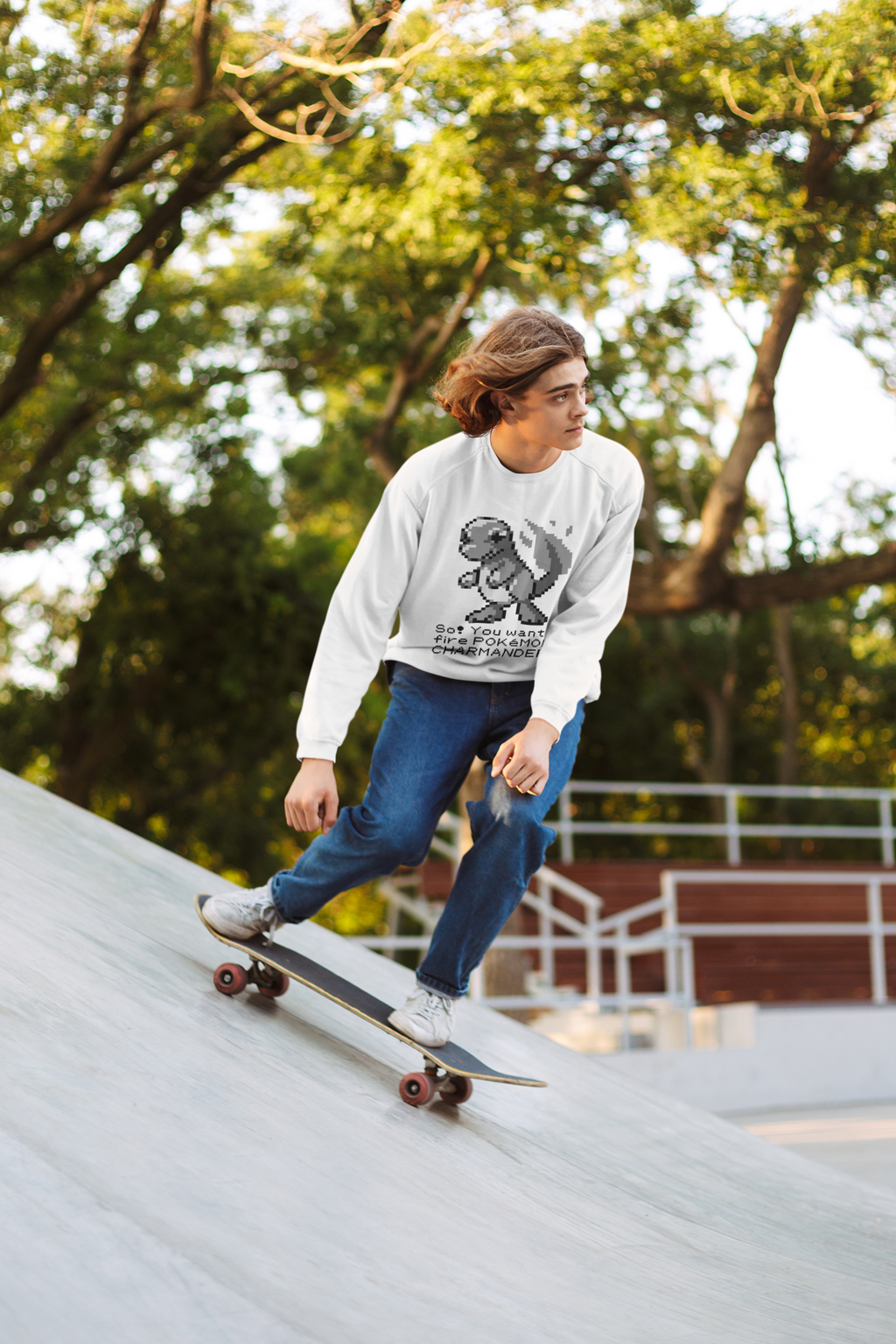 Red & Blue Sprites - So! - PKMN018 - Sudadera Cuello Redondo