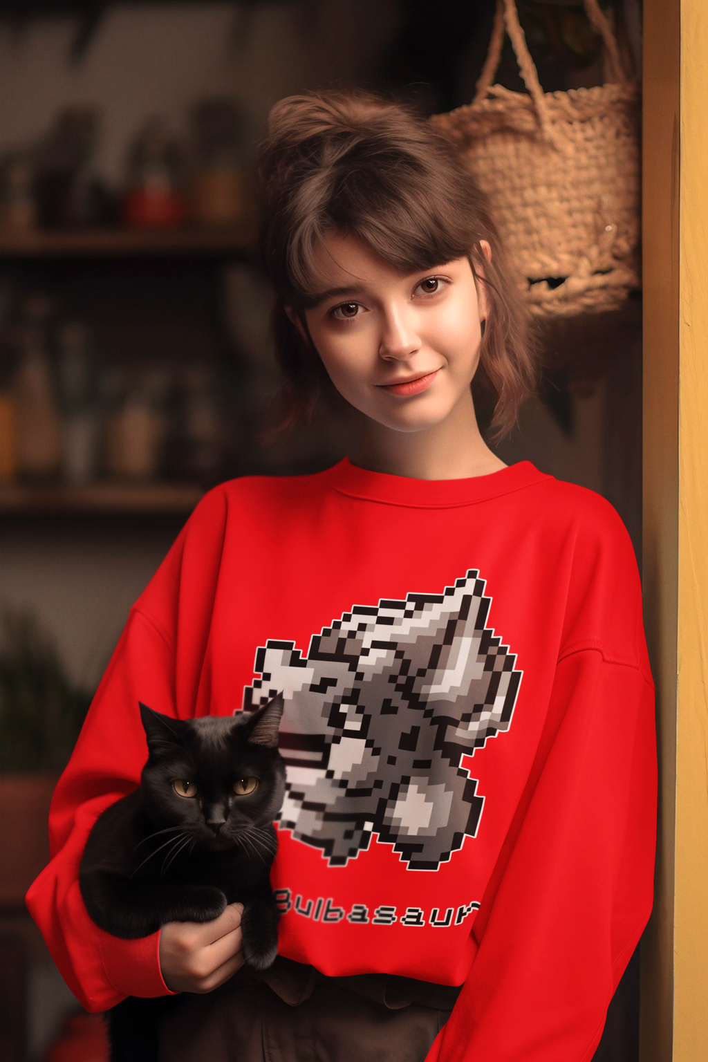 Red & Blue Sprites - PKMN004 - Sudadera Juvenil Cuello Redondo (8 - 14 años)