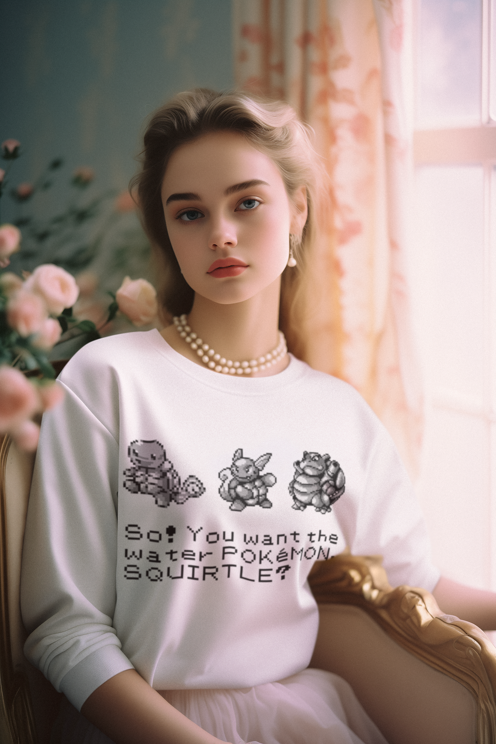 Red & Blue Sprites - So! - PKMN016 - Sudadera Juvenil Cuello Redondo (8 - 14 años)